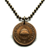 1895 Hungary Magyars 2 Filler coin pendant necklace jewelry Hungarian Holy Crown of Saint Stephen Szent Korona Budapest Debrecen Szeged Miskolc Pécs Győr Gellért Hill Nyíregyháza Jászság Fejér Hajdú-Bihar n000889