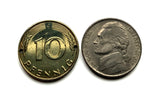 1990 Germany Deutschland 10 Pfennig coin bracelet oak tree seedling planting gardening Berlin Munich Stuttgart Hamburg Cologne Bonn b000188