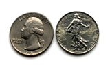 1977 France 1 Franc coin bracelet La Semeuse Sower & Seed Paris Lyon Marseille Lille Toulouse Bordeaux Nantes Strasbourg Montpellier b000190