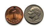 1977 Germany Deutschland 1 Pfennig coin pendant oak seedling tree planting gardening Berlin Hamburg Munich Cologne Frankfurt Stuttgart Düsseldorf Bavaria Dortmund Leipzig Bremen Dresden Bonn n000530