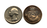 1869 Brazil 20 Reis coin pendant brasão de armas São Paulo Recife Pernambuco Bahia Minas Gerais Pelourinho Belem Santa Catarina n000938