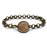 1901 Netherlands Nederland 1 Cent coin chain rolo link bracelet jewelry Dutch lion Amsterdam Holland Utrecht The Hague Leiden Eindhoven Rotterdam Ajax De Wallen Tilburg Haarlem Groningen Delft Maastricht Randstad b000160
