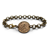 1901 Netherlands Nederland 1 Cent coin chain rolo link bracelet jewelry Dutch lion Amsterdam Holland Utrecht The Hague Leiden Eindhoven Rotterdam Ajax De Wallen Tilburg Haarlem Groningen Delft Maastricht Randstad b000160