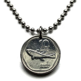 1983 Philippines Pilipinas 10 Sent coin pendant dwarf pygmy Philippine goby fish bia tabios Malabon Rizal Manila Francisco Baltasar n003948