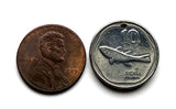 1983 Philippines Pilipinas 10 Sent coin pendant dwarf pygmy Philippine goby fish bia tabios Malabon Rizal Manila Francisco Baltasar n003948