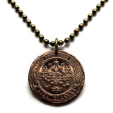 1899 Russland 1 Kopeke Münze Anhänger Halskette Schmuck Russischer Adler Moskau Sankt Petersburg Jekaterinburg Kasan Novosibirsk Novgorod Novosibirsk Sotschi Ostslawisch Wolgograd Roter Platz Omsk Samara Tataren Sibirien n000854