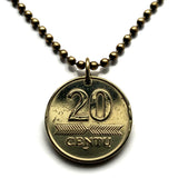 1997 Lithuania Lietuva 20 Centu coin pendant necklace jewelry Vytis horse back armored knight Vilnius Kaunas Klaipėda Siauliai medieval Vityaz Marijampole Jonava Utena Curonian Spit Panevezys Pahonia Alytus n001104