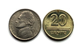 1997 Lithuania Lietuva 20 Centu coin pendant necklace jewelry Vytis horse back armored knight Vilnius Kaunas Klaipėda Siauliai medieval Vityaz Marijampole Jonava Utena Curonian Spit Panevezys Pahonia Alytus n001104