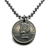 1983 Philippines Pilipinas 10 Sent coin pendant dwarf pygmy Philippine goby fish bia tabios Malabon Rizal Manila Francisco Baltasar n003948