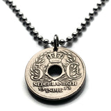 1913 Dutch East Indies Indonesia Netherlands 5 Cent coin pendant rice plant Jakarta Borneo Batam Prambanan Borobudur Bali Minangkabau n000968