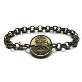 1997 Lithuania Lietuva 20 Centu coin bracelet Vytis horse armored knight Vilnius Vityaz Marijampolė Jonava Utena Curonian Samogitia b000191