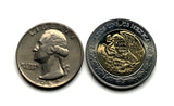2018 Mexico 5 Pesos coin pendant Mexican eagle aguila Mexicana Ecatepec Juárez Culiacán Jalisco Cuernavaca Oaxaca Tijuana Veracruz Toluca Chiapas Pachuca Guadalajara Morelia Hidalgo Yucatán Monterrey Puebla Cancún León Aztecas Acapulco Durango n000397