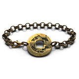 antique! 1742 Korea 1 Mun cash coin bracelet jewelry Yeopjeon Sangpyeong Tongbo Joseon Yi Dynasty Seoul Busan Incheon Daegu Daejeon Hangul Hanja Joseon Kingdom Goguryeo Baekje Silla Jeju Ho b000178