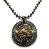 Mexico 2 Pesos coin pendant necklace jewelry Mexican eagle Ecatepec Guadalajara Puebla Juárez Tijuana León Monterrey Acapulco Yucatán Cancún Cuernavaca Oaxaca Jalisco Morelia Toluca Pachuca Chiapas n001126