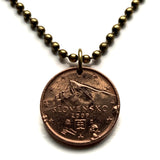2009 Slovakia Slovensko 2 Euro Cent coin pendant Kriváň mountain High Tatras Liptov Presov Bratislava Kosice Zilina Nitra Bardejov Banska n003966