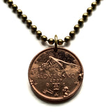 2009 Slovakia Slovensko 2 Euro Cent coin pendant Kriváň mountain High Tatras Liptov Presov Bratislava Kosice Zilina Nitra Bardejov Banska n003966