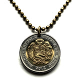 Peru 2 Soles coin pendant escudo Peruano llama alpaca Lima Cuzco Machu Picchu Incas Chiclayo Huancayo Iquitos Chimbote Ica Puno Cajamarca Pucallpa Piura Ayacucho Chincha Huanuco Tarapoto n003419