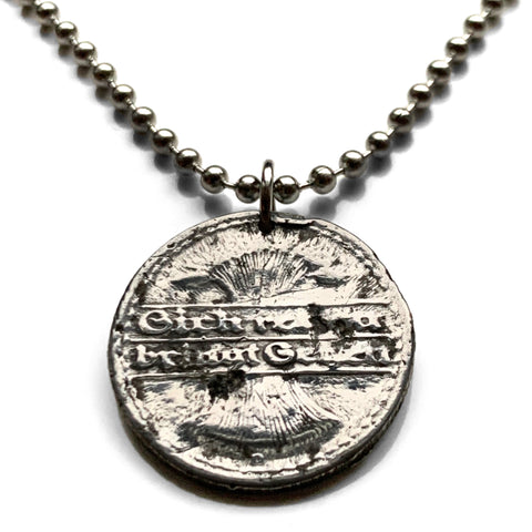 1920 Germany Deutschland 50 Pfennig coin pendant German Weimar wheatsheaf Bundesadler Berlin Deutschland Munich Cologne North Rhine-Westphalia n002469