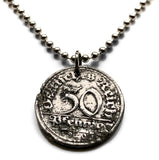 1920 Germany Deutschland 50 Pfennig coin pendant German Weimar wheatsheaf Bundesadler Berlin Deutschland Munich Cologne North Rhine-Westphalia n002469