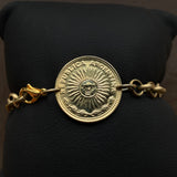1976 Argentina 1 Peso coin bracelet Sol de Mayo Buenos Aires Córdoba Rosario Mendoza La Plata Tucumán Mar del Plata Salta Santa Fe b000196