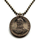 1977 Colombia 2 Pesos coin pendant Colombian Simon Bolivar Medellin Cali Bogota Pereira Columbia Parcero Santander parcero n002806