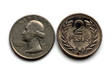 1977 Colombia 2 Pesos coin pendant Colombian Simon Bolivar Medellin Cali Bogota Pereira Columbia Parcero Santander parcero n002806