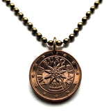 2005 Austria Osterreich 2 Euro Cent coin pendant Edelweiss mountain flower Alpine plant daisy sunflower botanical Vienna Graz Linz Salzburg Innsbruck Klagenfurt Villach Wels Sankt Pölten Dornbirn Wiener Edelweiß planika floare de colț  n000567