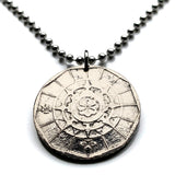 1989 Portugal 20 Escudos coin pendant nautical compass 5 Quinas caravela ship navigate Lisbon Porto Coimbra Braga Sintra Algarve Aveiro Faro Madeira Gaia Guimarães Ourique Beja n000887