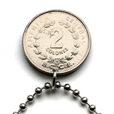 1984 Costa Rica 2 Colones coin pendant escudo Costarricense San Jose Puerto Limón Alajuela Liberia Puntarenas San Vicente Barranca ticos América Central Heredia Cinco Esquinas Desamparados Tamarindo Arenal Cartago Puntarenas Cocos Poás Nicoya n001662