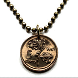 1967 Turkey Türkiye 5 Kurus coin pendant crescent moon star Istanbul Ankara Mardin Antalya Canakkale Troy Trabzon Anatolia Göreme Kaş Ephesus Cappadocia Hierapolis İzmir Bursa Bosporus Hattusa Mersin Pergamon Eskisehir Edirne Levent Urfa Ottoman n000795