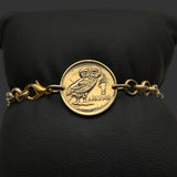 1973 Greece Hellas 1 Drachma coin bracelet Greek little owl of Athena glaux phoenix Pallas Athens Acropolis Parthenon Tetradrachm b000002
