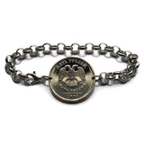 2008 Russia 5 Rubles coin bracelet double headed eagle Moscow Saint Petersburg Sochi Ivanovo Volga Petergof Pyatigorsk Astrakhan b000195