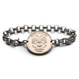 2008 Russia 5 Rubles coin bracelet double headed eagle Moscow Saint Petersburg Sochi Ivanovo Volga Petergof Pyatigorsk Astrakhan b000195