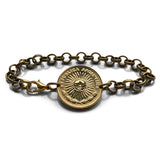 1976 Argentina 1 Peso coin bracelet Sol de Mayo Buenos Aires Córdoba Rosario Mendoza La Plata Tucumán Mar del Plata Salta Santa Fe b000196