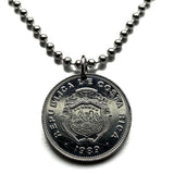 1982 - 1984 Costa Rica 1 Colon coin pendant escudo Costarricense San Jose Puerto Limón Alajuela Liberia Puntarenas San Vicente Barranca ticos América Central Heredia Cinco Esquinas Desamparados Tamarindo Arenal Cartago Puntarenas Cocos Poás Nicoya n003900