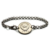 1962 Soviet Union CCCP USSR communist Russia 15 Kopecks coin bracelet hammer & sickle Moscow Saint Petersburg Karl Marx Lenin Stalin b000197