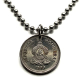 2010 Honduras 20 Centavos coin pendant necklace jewelry pirámide Lempira Lenca Tegucigalpa Choluteca masonic eye Yoro Olancho El Paraíso Atlántida Copán La Ceiba San Pedro Sula Choloma Comayagua Centroamérica n003596