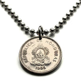 2010 Honduras 20 Centavos coin pendant necklace jewelry pirámide Lempira Lenca Tegucigalpa Choluteca masonic eye Yoro Olancho El Paraíso Atlántida Copán La Ceiba San Pedro Sula Choloma Comayagua Centroamérica n003596