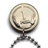 1977 Colombia 1 Peso coin pendant Colombian Simon Bolivar Bogota Medellin Cali Barranquilla Cartagena Pereira Santander Antioquia Valle del Cauca Cúcuta Caldas Bucaramanga cumbia parcero paisa n002221
