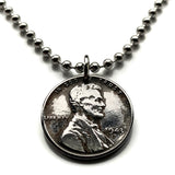 USA 1943 Stahl Penny 1 Cent Münze Anhänger Halskette Weltkrieg 2 Ära Alliierten Abraham Lincoln Weizen Steelie magnetische Münze Americana Victory n001176