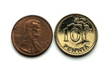 1980 Finland Suomi 10 Pennia coin pendant necklace jewelry Finnish lion Helsinki Espoo Tampere Porvoo Finns Nordic Vantaa Oulu Turku Lahti Jyvaskyla Savonlinna Finnic Sami Vantaa Uusimaa Rovaniemi n000079