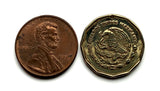 1995 Mexico 20 Centavos coin pendant necklace fashion jewelry Mexican eagle Ecatepec Guadalajara Puebla Juárez Tijuana León Monterrey Acapulco Yucatán Cancún Cuernavaca Oaxaca Jalisco Zapopan Toluca Chihuahua Morelia n003495
