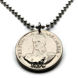 1978 Colombia 1 Peso coin pendant Colombian Simon Bolivar Bogota Medellin Cali Barranquilla Cartagena Pereira Santander Antioquia Valle del Cauca Cúcuta Caldas Bucaramanga cumbia parcero paisa n002221