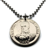 1978 Colombia 1 Peso coin pendant Colombian Simon Bolivar Bogota Medellin Cali Barranquilla Cartagena Pereira Santander Antioquia Valle del Cauca Cúcuta Caldas Bucaramanga cumbia parcero paisa n002221