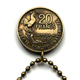 1953 Frankreich 20 Franc Münzanhänger Marianne Paris Lyon Lille Nizza Metz Rennes Reims Avignon Saint-Étienne Le Havre Carcassonne n000047