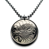 1972 Singapore 50 Cents coin pendant Lionfish zebrafish Bedok Lion City Yishun Choa Chu Kang Punggol Ang Mo Kio Bukit Batok Chinese n003396