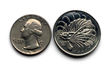 1972 Singapore 50 Cents coin pendant Lionfish zebrafish Bedok Lion City Yishun Choa Chu Kang Punggol Ang Mo Kio Bukit Batok Chinese n003396