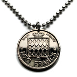 1956 Monaco 100 Francs coin pendant Monte Carlo Rainier III La Rousse Saint Roman Spélugues Mont Agel Le Portier Grimaldi Ligurian n003979