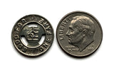 Vintage PRT Philadelphia Rapid Transit metro token pendant street cars trolley buses transportation Good For 1 Fare Pennsylvania n001030