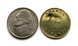 1961 Rwanda Burundi 1 Franc coin pendant lion Kigali Bujumbura Rwandese Banyarwanda Butare Gitarama city Bantu Batwa people African n002685